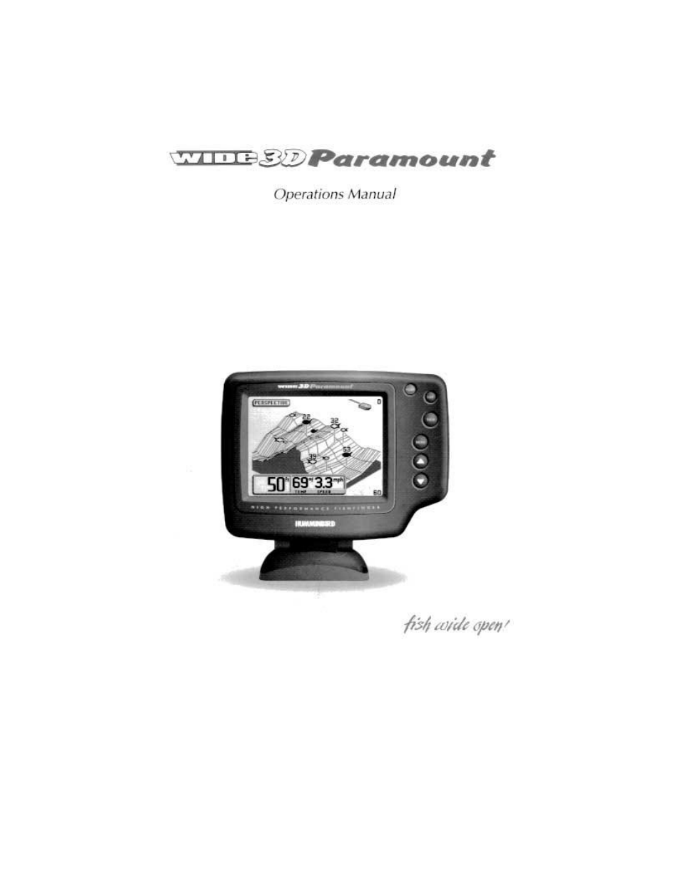 Humminbird WIDE Paramount 3D User Manual | 44 pages