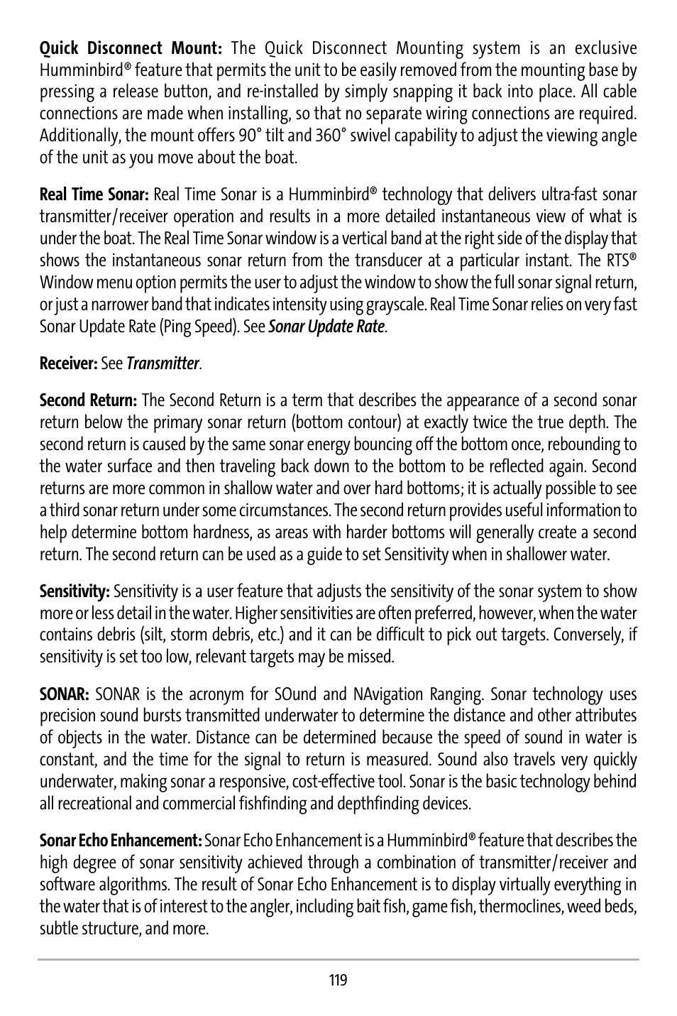 Humminbird 737 User Manual | Page 128 / 138