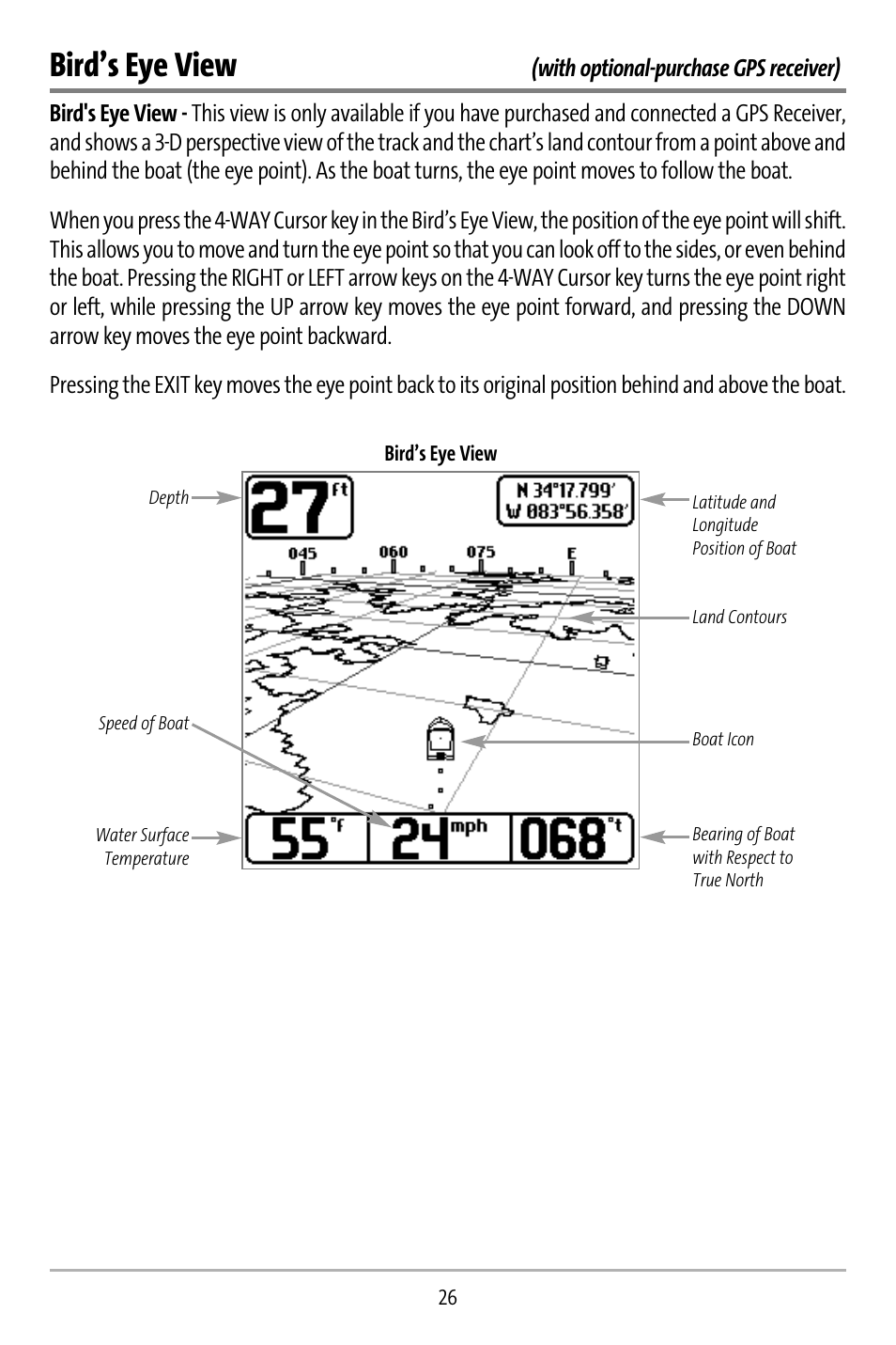 Bird’s eye view | Humminbird 737 User Manual | Page 35 / 138