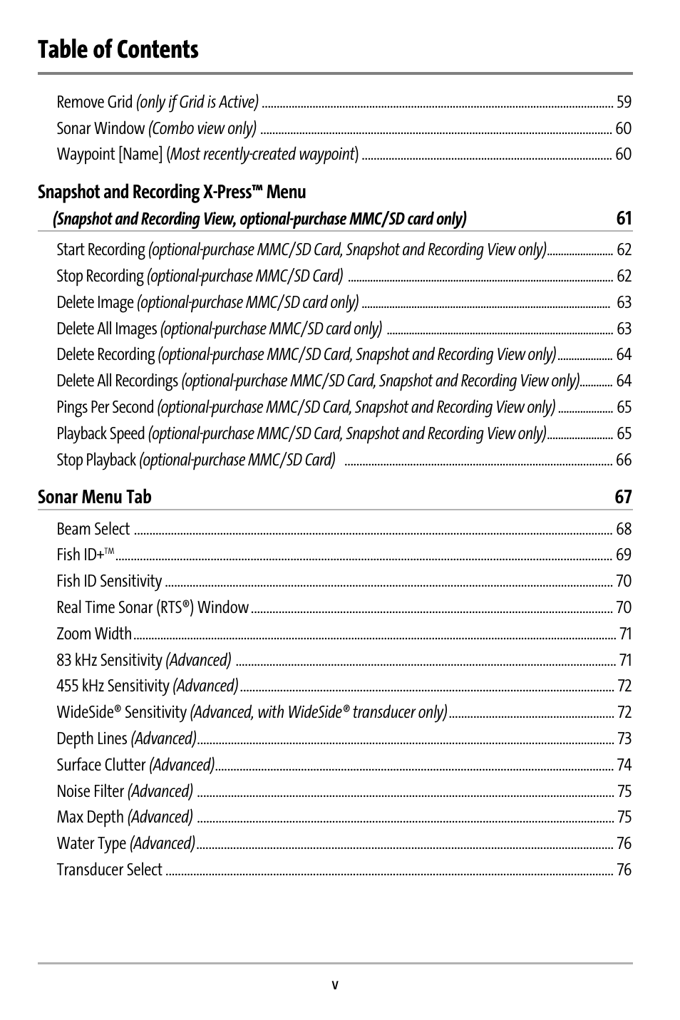 Humminbird 737 User Manual | Page 6 / 138