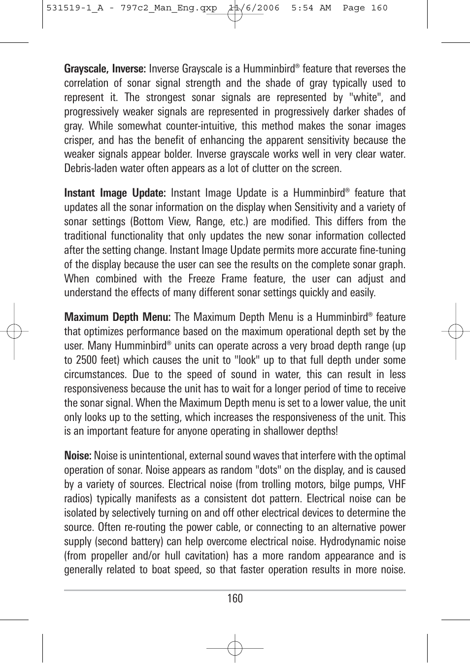 Humminbird 700 series User Manual | Page 170 / 183