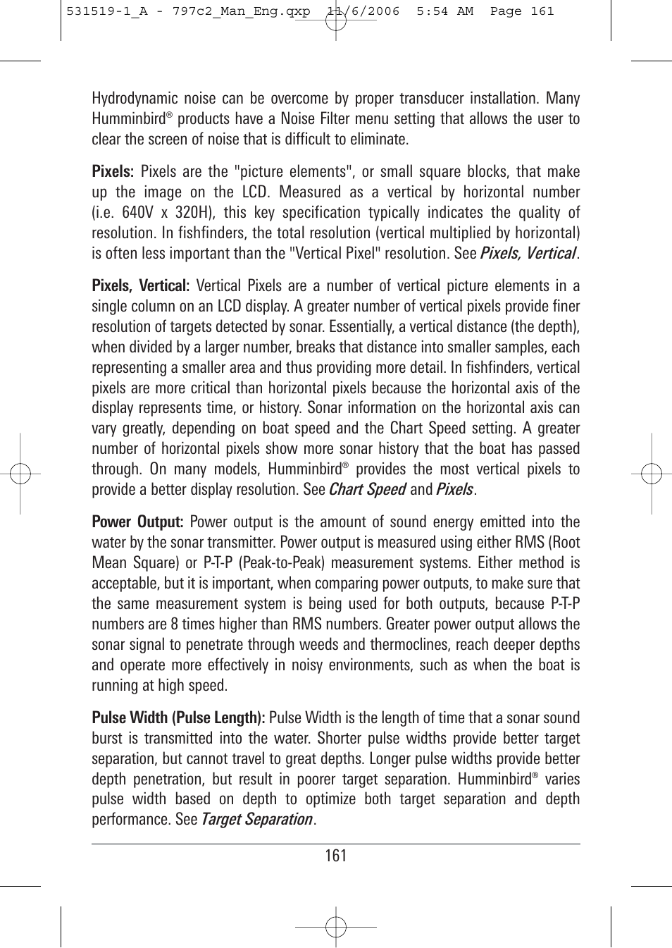 Humminbird 700 series User Manual | Page 171 / 183