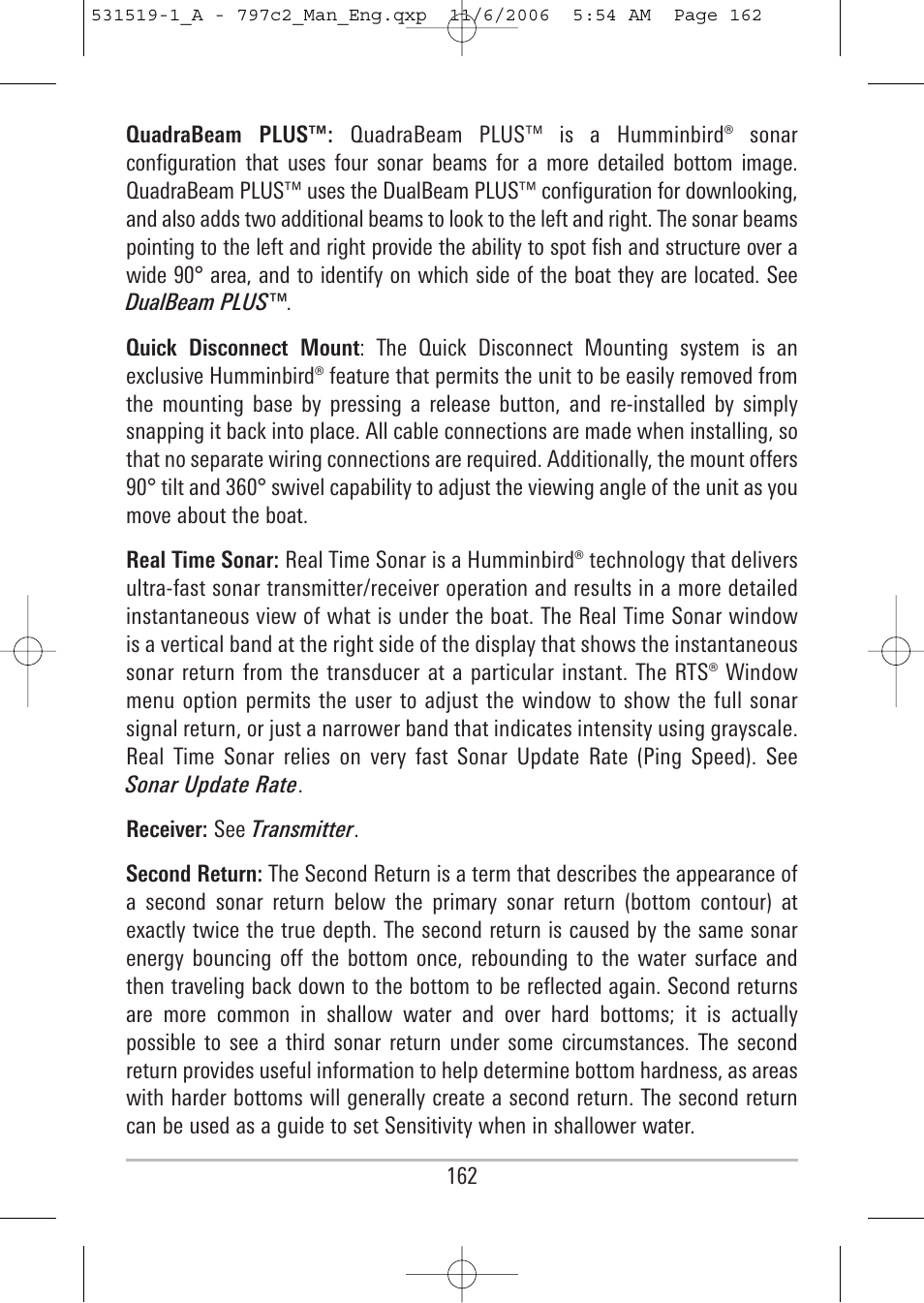 Humminbird 700 series User Manual | Page 172 / 183