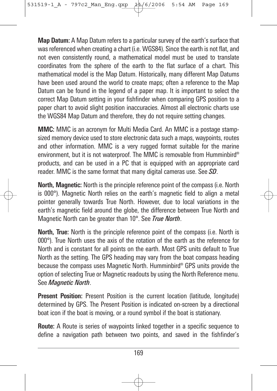 Humminbird 700 series User Manual | Page 179 / 183