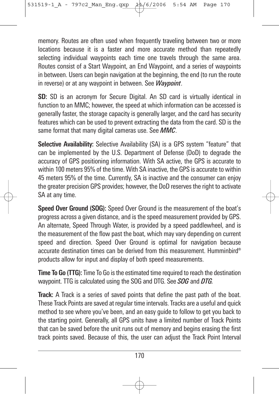 Humminbird 700 series User Manual | Page 180 / 183