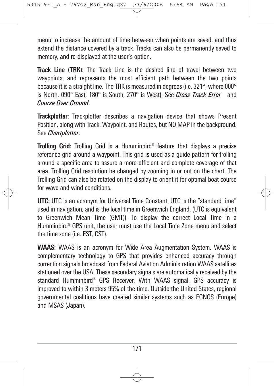 Humminbird 700 series User Manual | Page 181 / 183