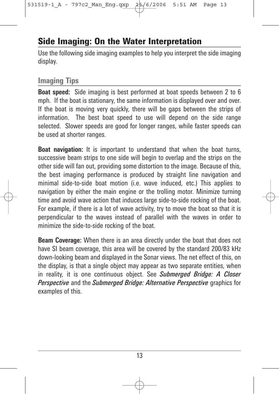 Side imaging: on the water interpretation | Humminbird 700 series User Manual | Page 23 / 183