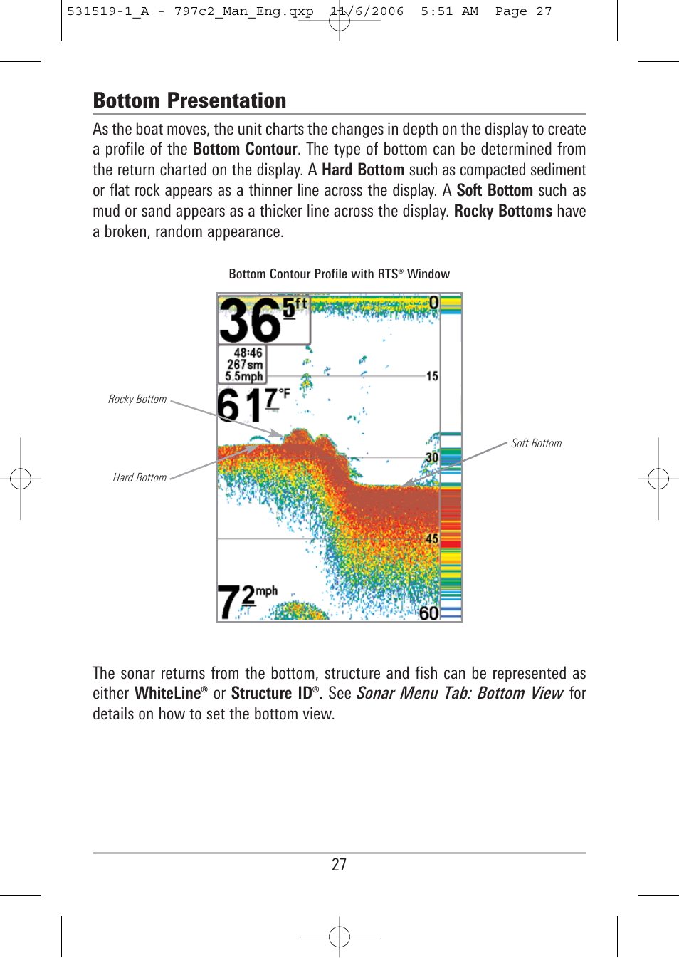 Bottom presentation | Humminbird 700 series User Manual | Page 37 / 183