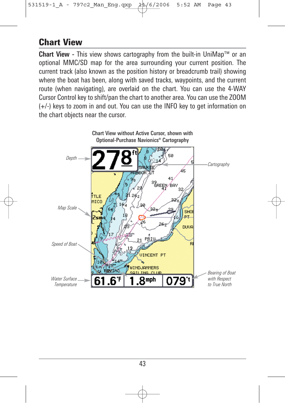 Chart view | Humminbird 700 series User Manual | Page 53 / 183