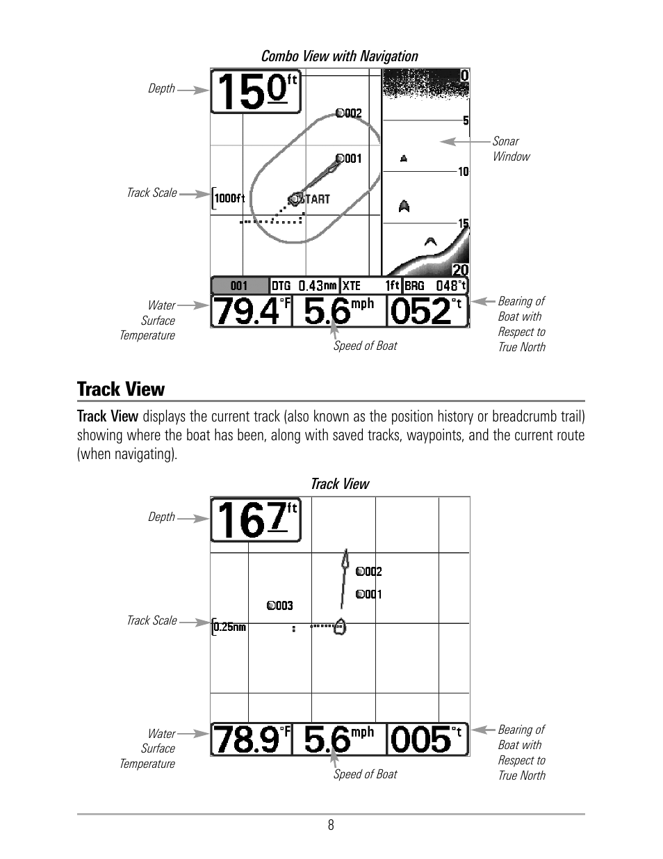 Track view | Humminbird 531324-1_D User Manual | Page 14 / 60