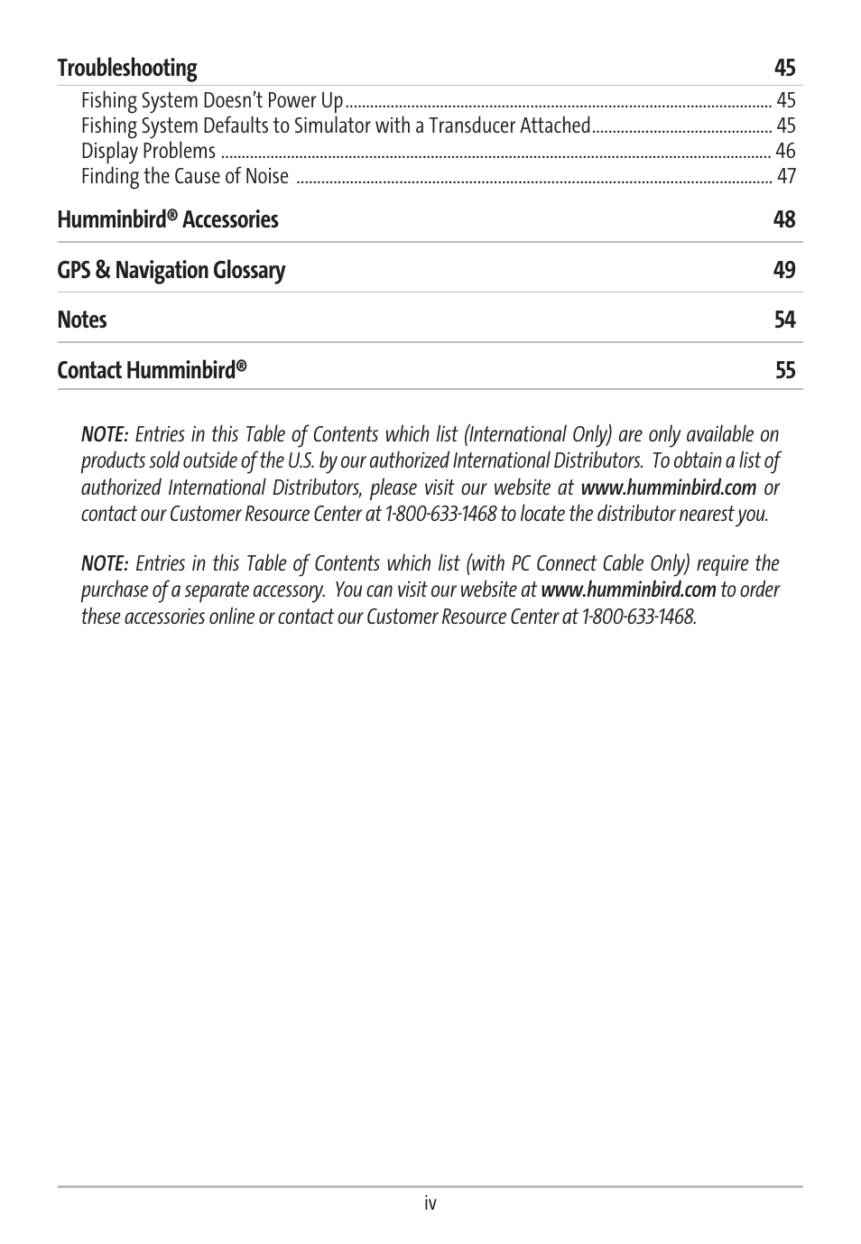 Humminbird GR16 User Manual | Page 5 / 60