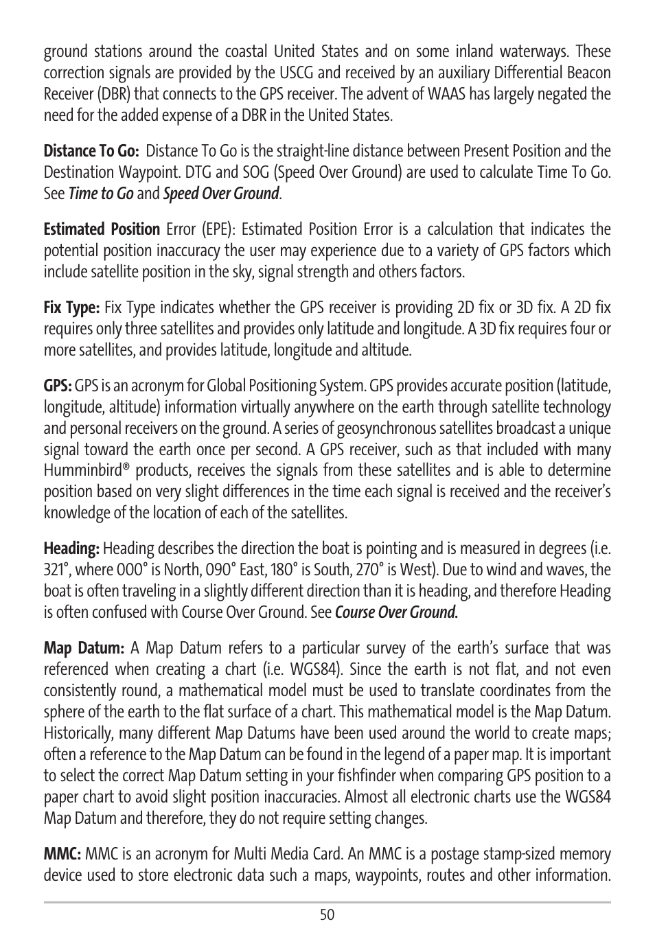 Humminbird GR16 User Manual | Page 55 / 60