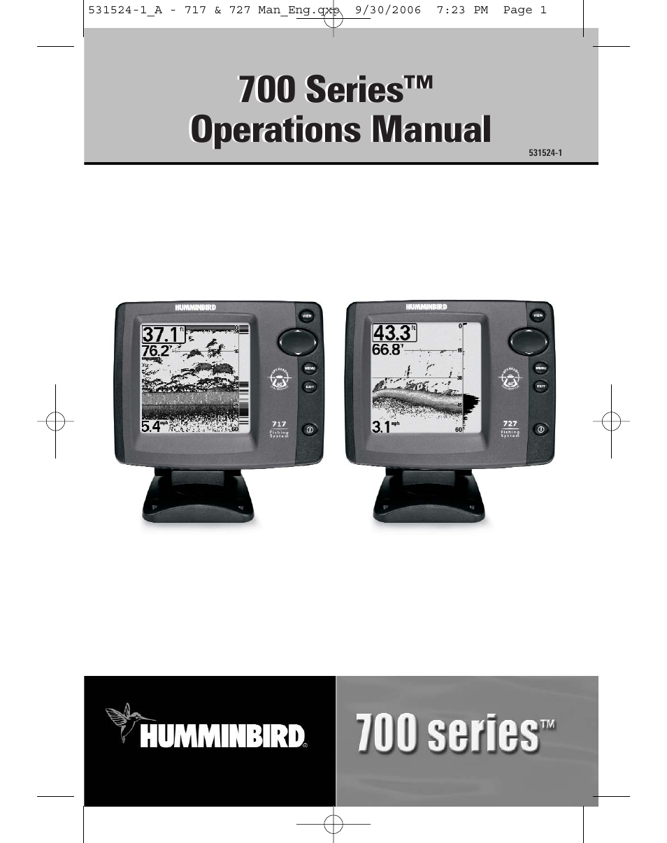 Humminbird 727 User Manual | 96 pages