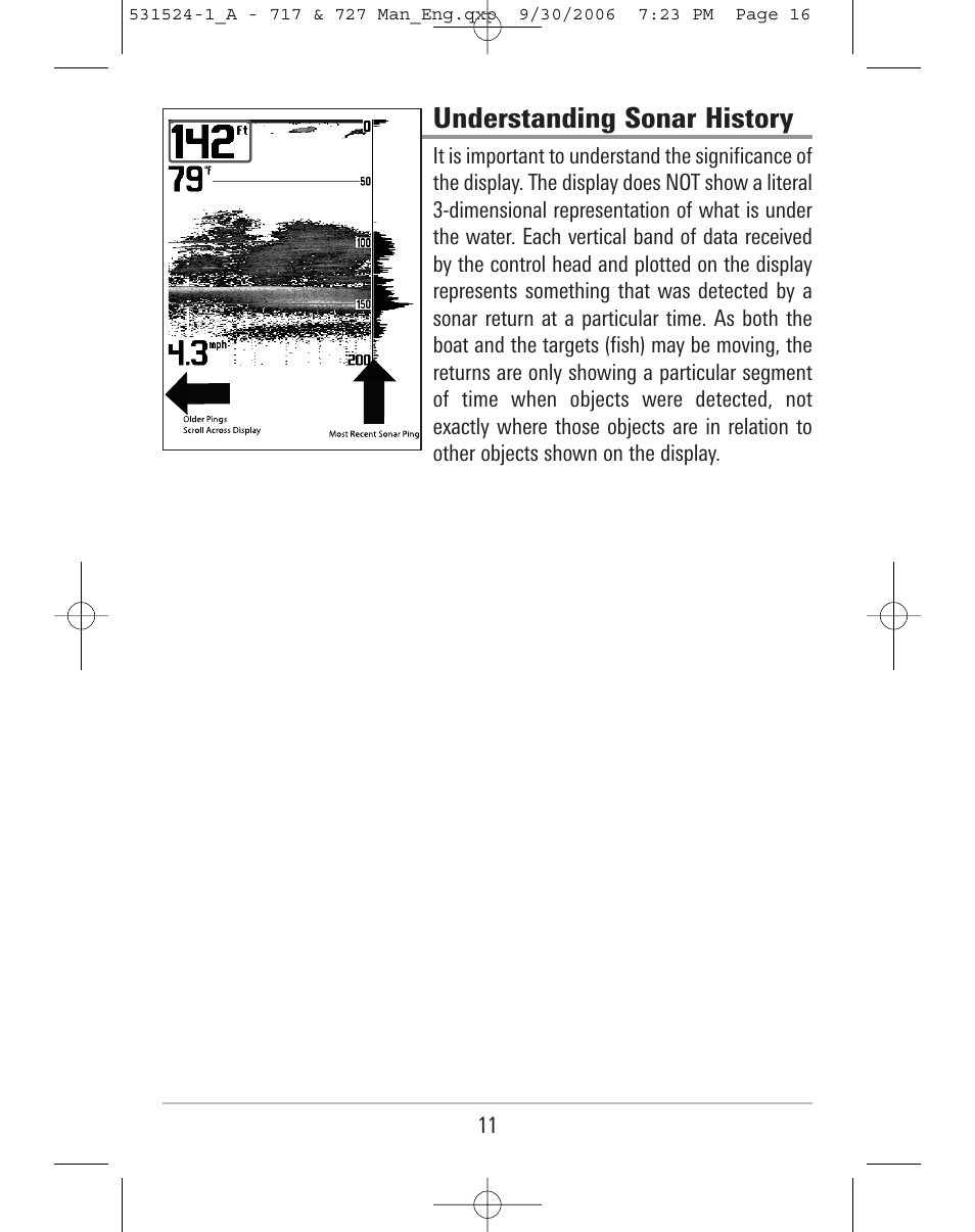 Understanding sonar history | Humminbird 727 User Manual | Page 16 / 96