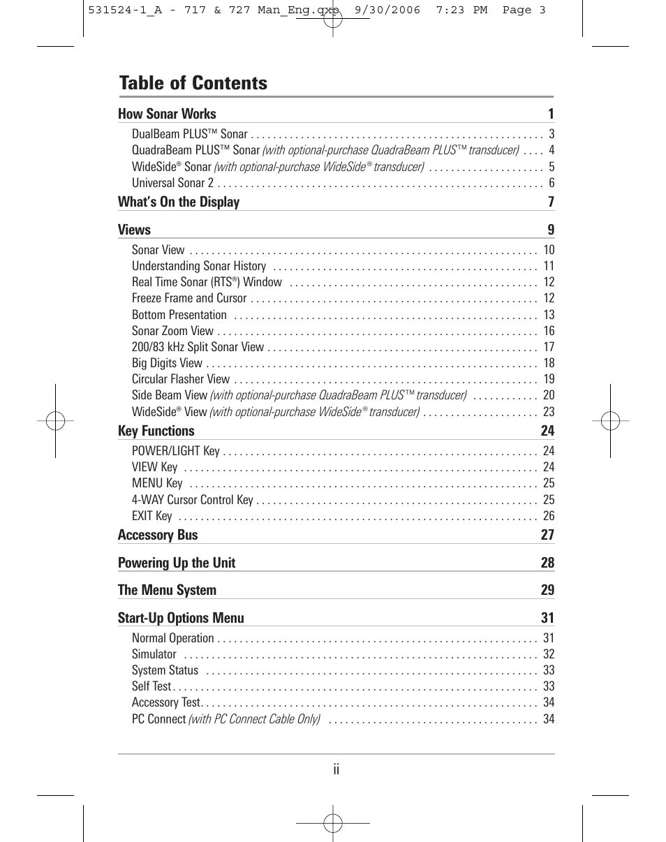 Humminbird 727 User Manual | Page 3 / 96