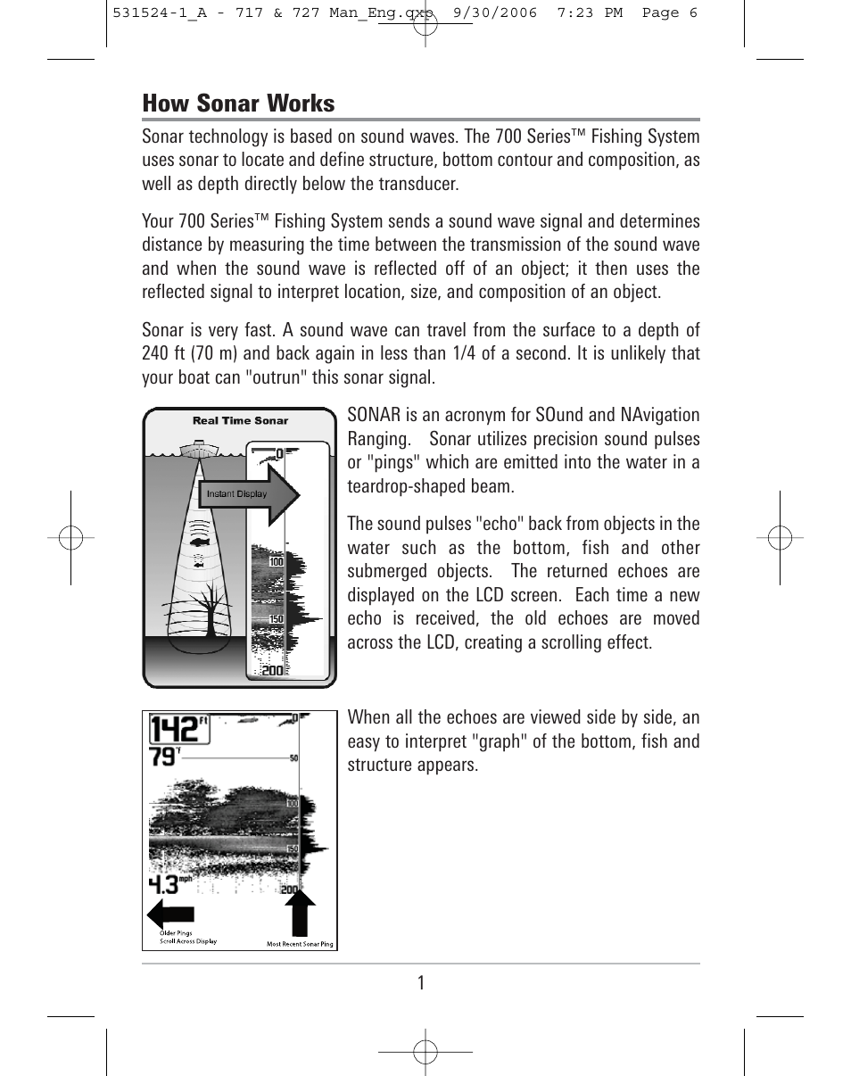 How sonar works | Humminbird 727 User Manual | Page 6 / 96