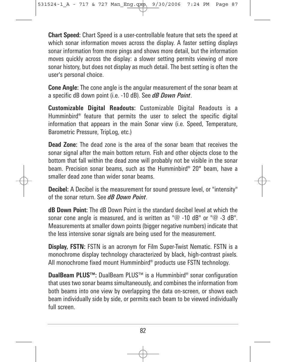 Humminbird 727 User Manual | Page 87 / 96