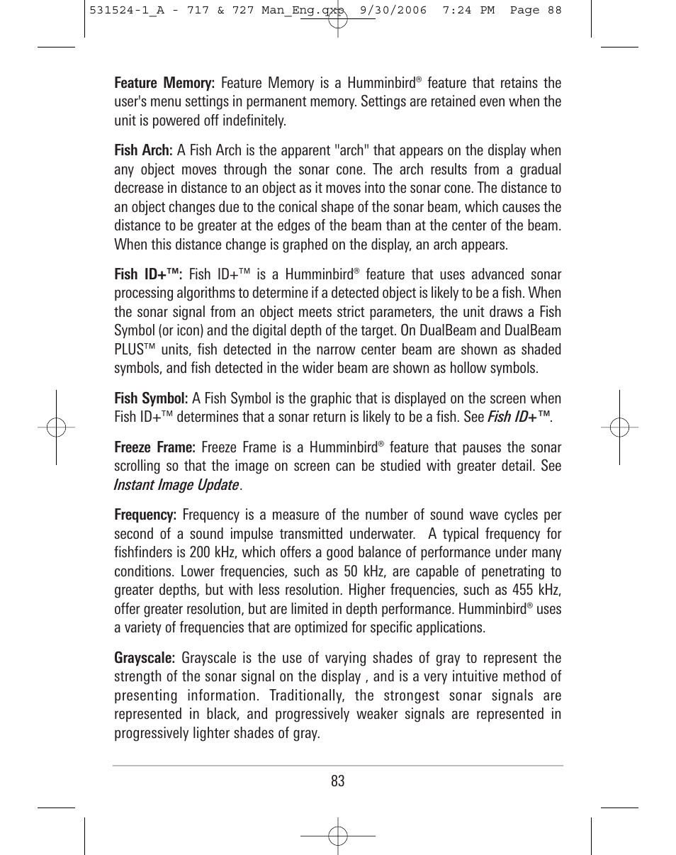 Humminbird 727 User Manual | Page 88 / 96