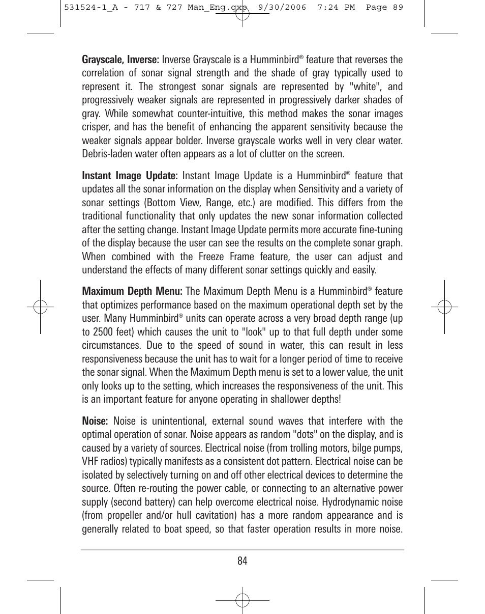 Humminbird 727 User Manual | Page 89 / 96