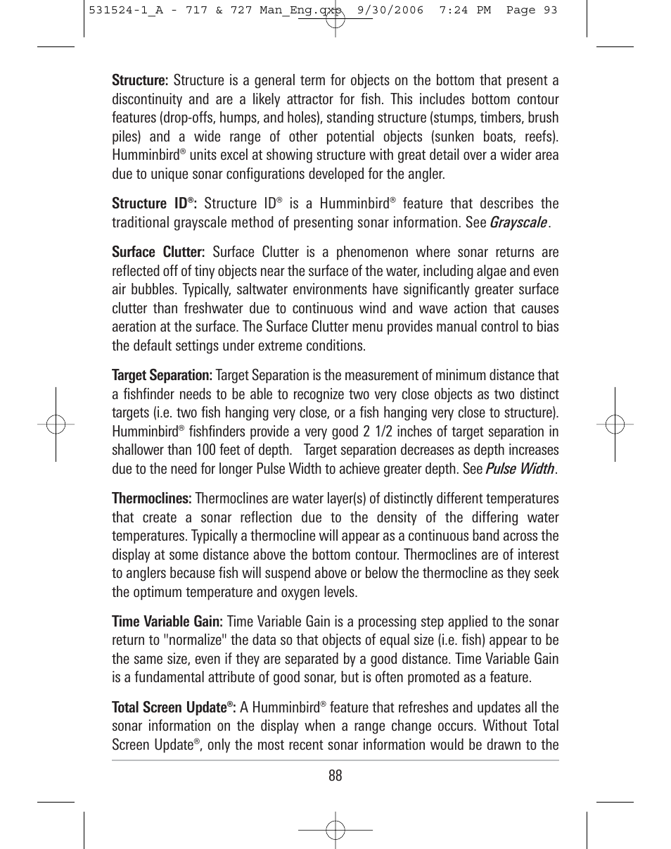 Humminbird 727 User Manual | Page 93 / 96