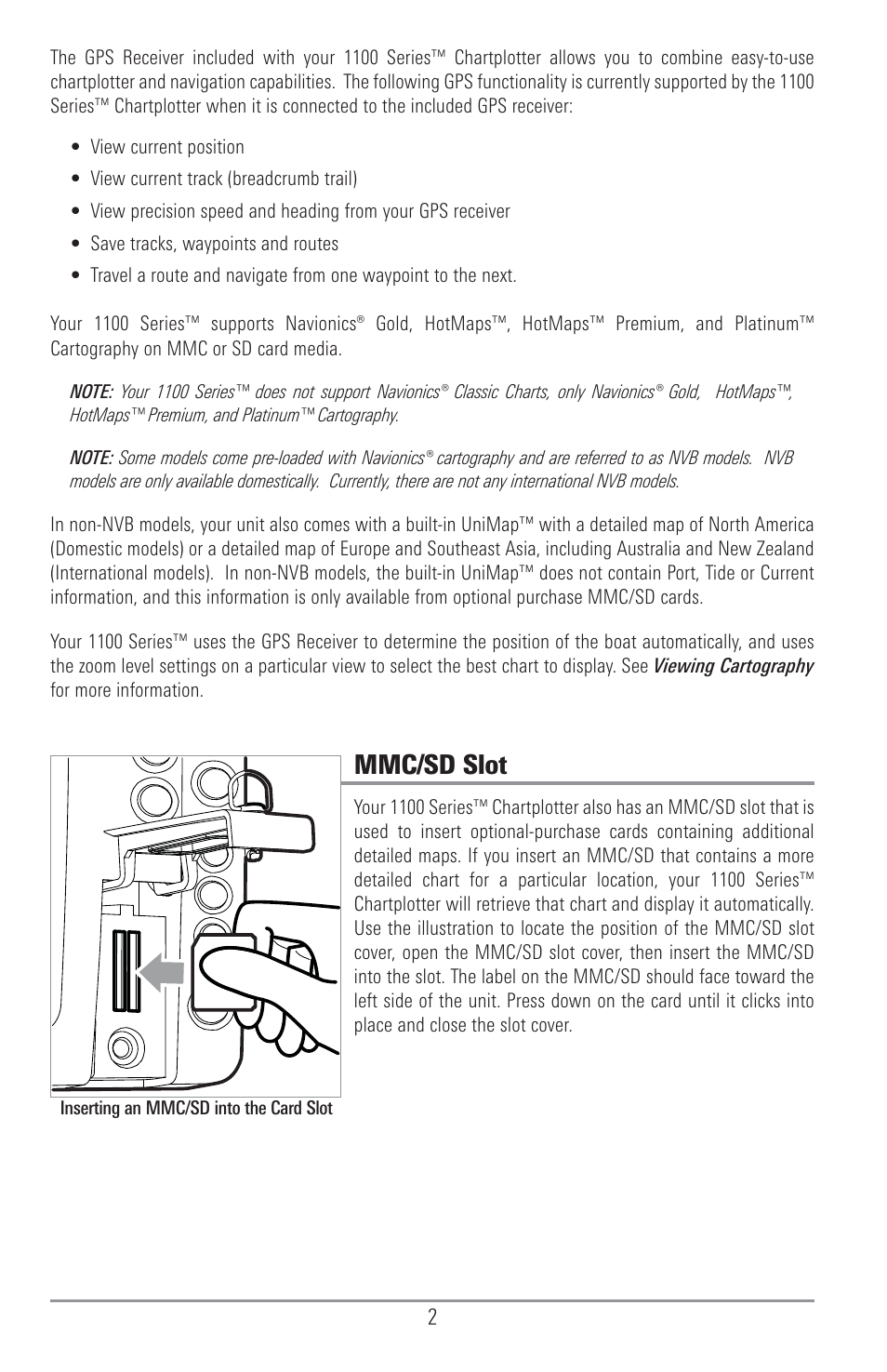 Mmc/sd slot | Humminbird 1155C User Manual | Page 10 / 129