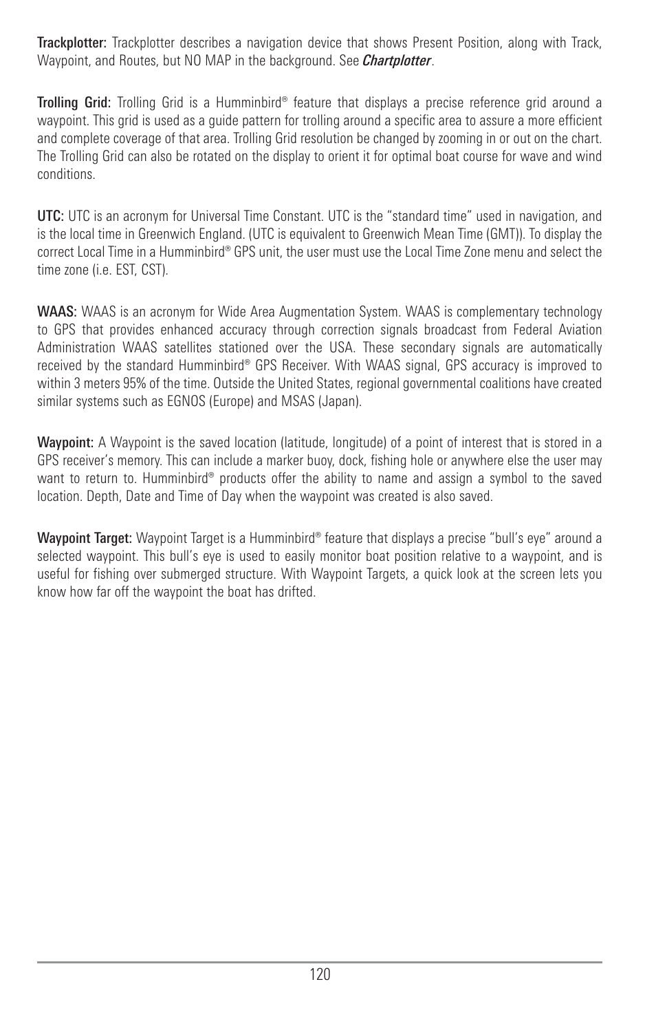 Humminbird 1155C User Manual | Page 128 / 129