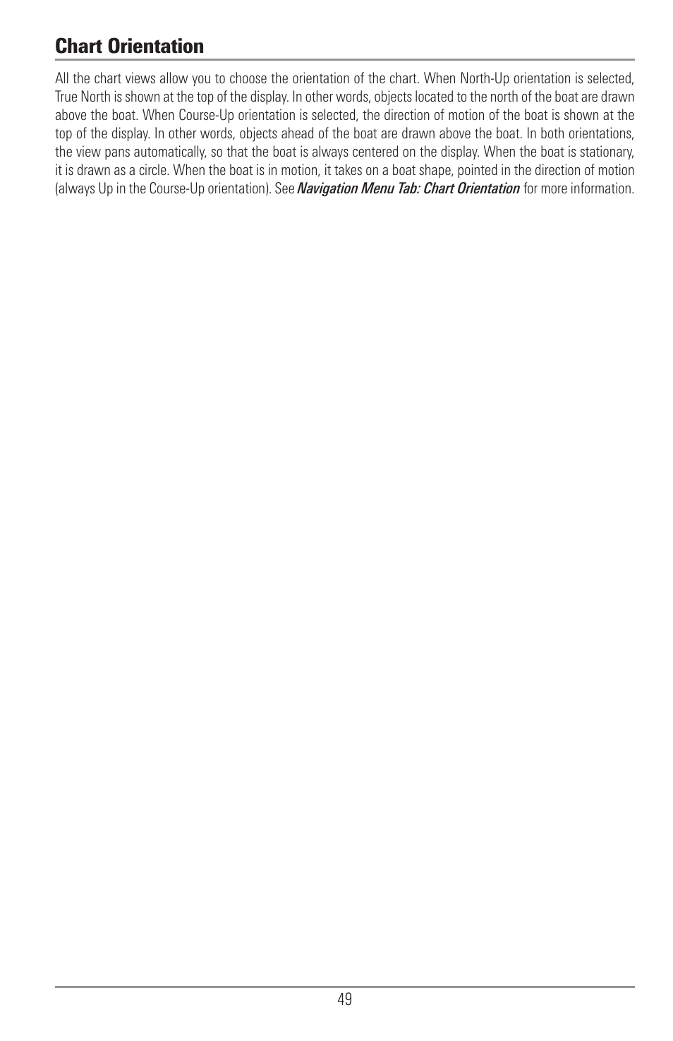 Chart orientation | Humminbird 1155C User Manual | Page 57 / 129