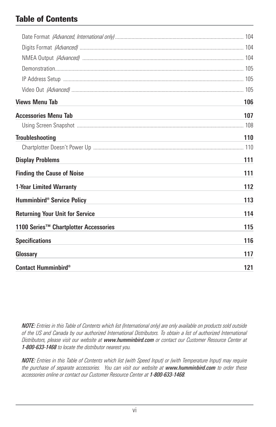 Humminbird 1155C User Manual | Page 8 / 129