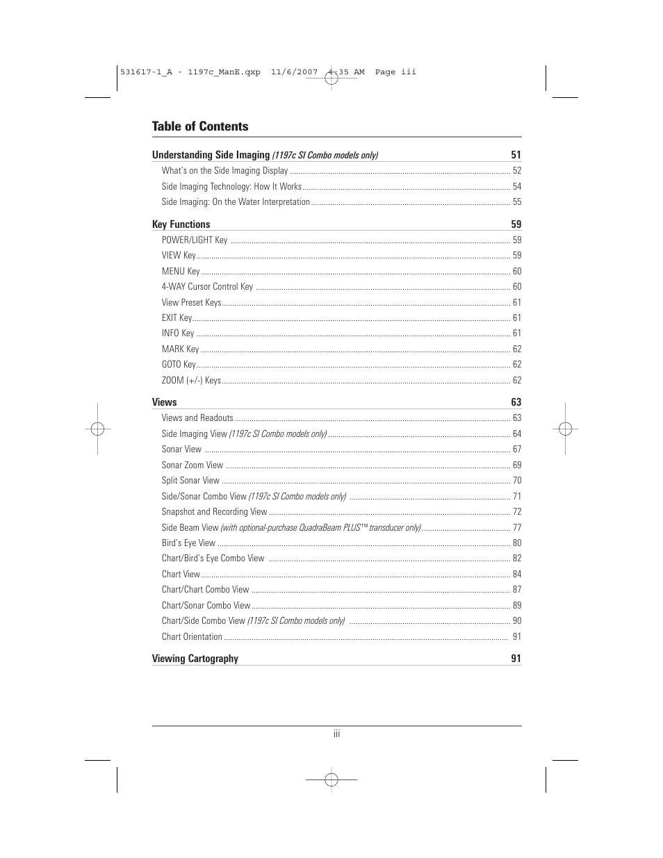 Humminbird 1197C SI User Manual | Page 3 / 196