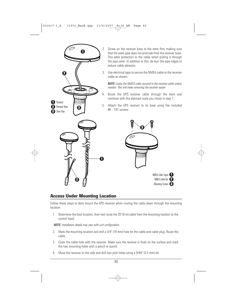 Access under mounting location | Humminbird 1197C SI User Manual | Page 48 / 196