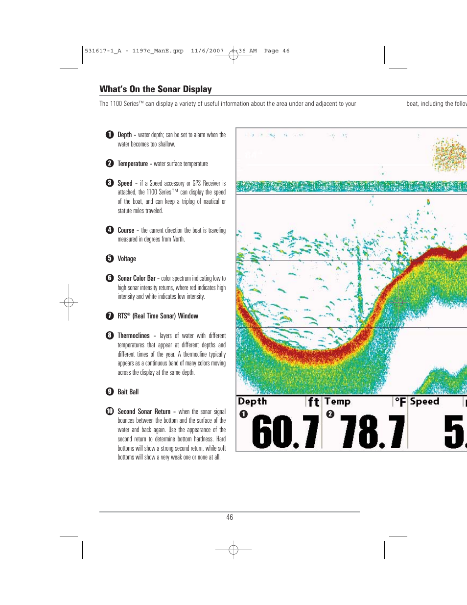 What’s on the sonar display | Humminbird 1197C SI User Manual | Page 54 / 196