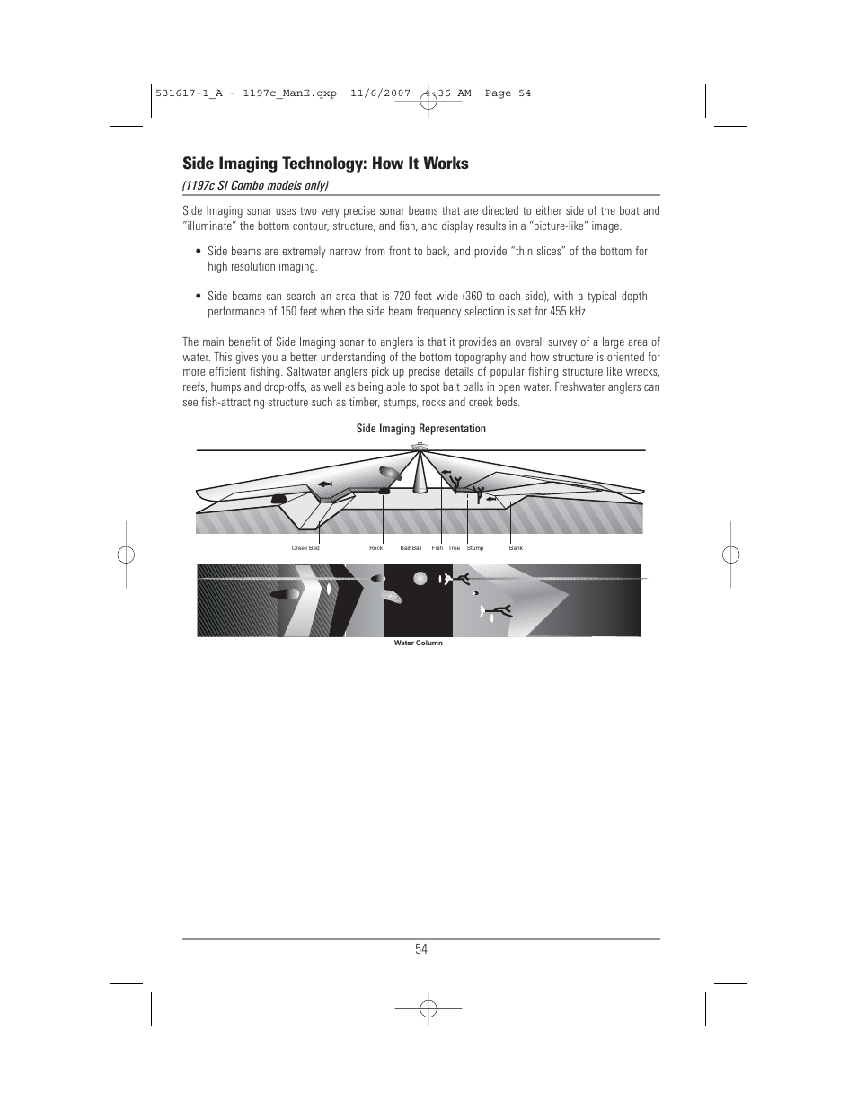 Side imaging technology: how it works | Humminbird 1197C SI User Manual | Page 62 / 196