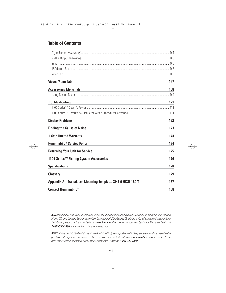 Humminbird 1197C SI User Manual | Page 8 / 196