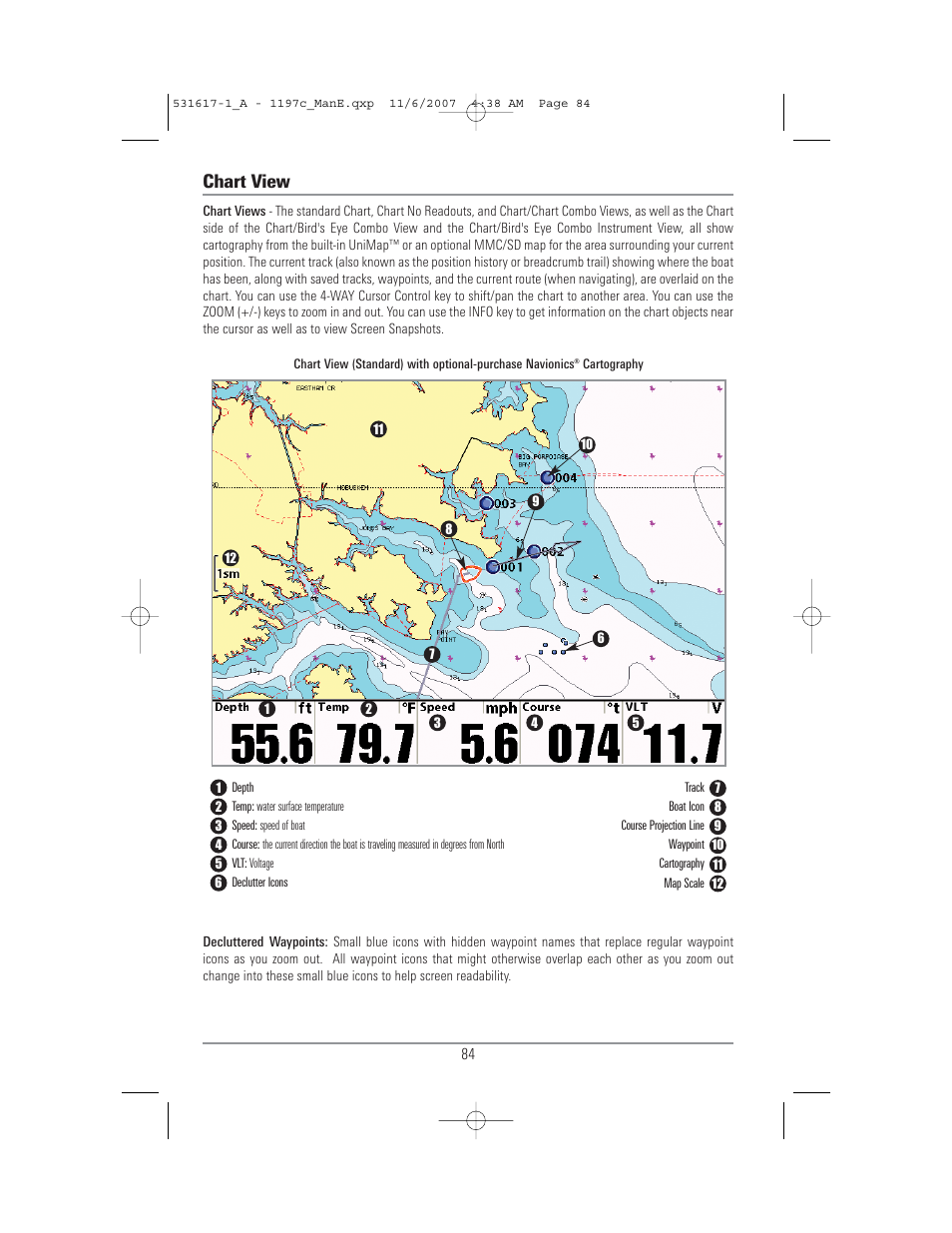 Chart view | Humminbird 1197C SI User Manual | Page 92 / 196