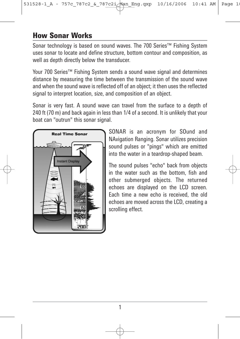 How sonar works | Humminbird 757c User Manual | Page 10 / 168
