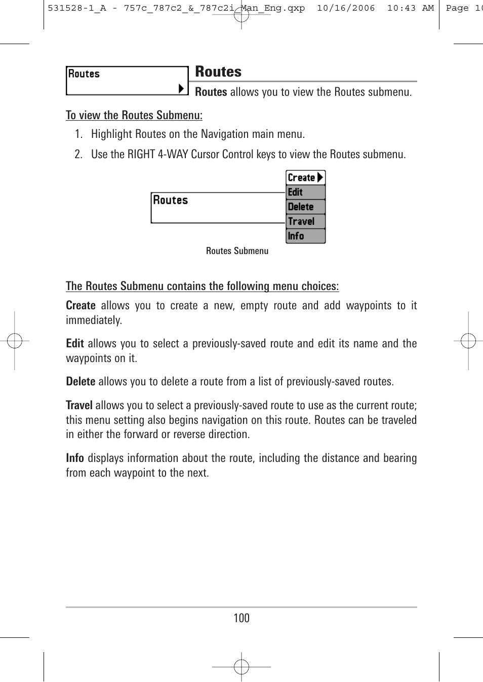 Routes | Humminbird 757c User Manual | Page 109 / 168