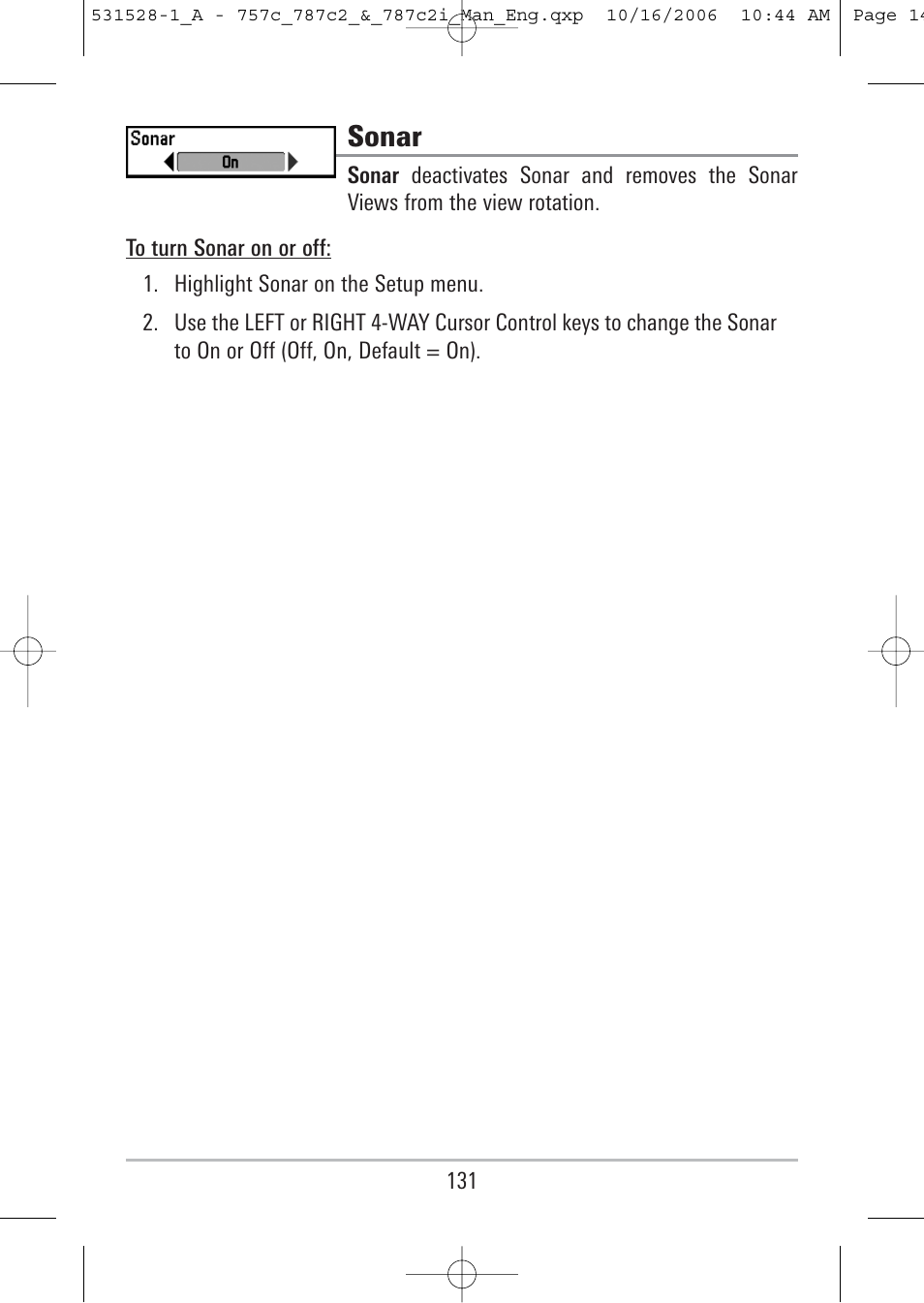 Sonar | Humminbird 757c User Manual | Page 140 / 168