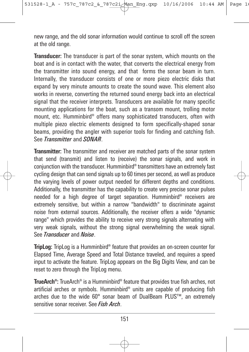 Humminbird 757c User Manual | Page 160 / 168