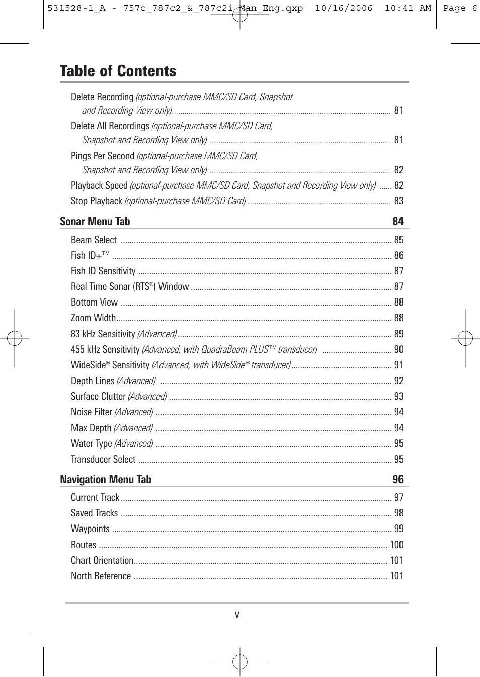 Humminbird 757c User Manual | Page 6 / 168