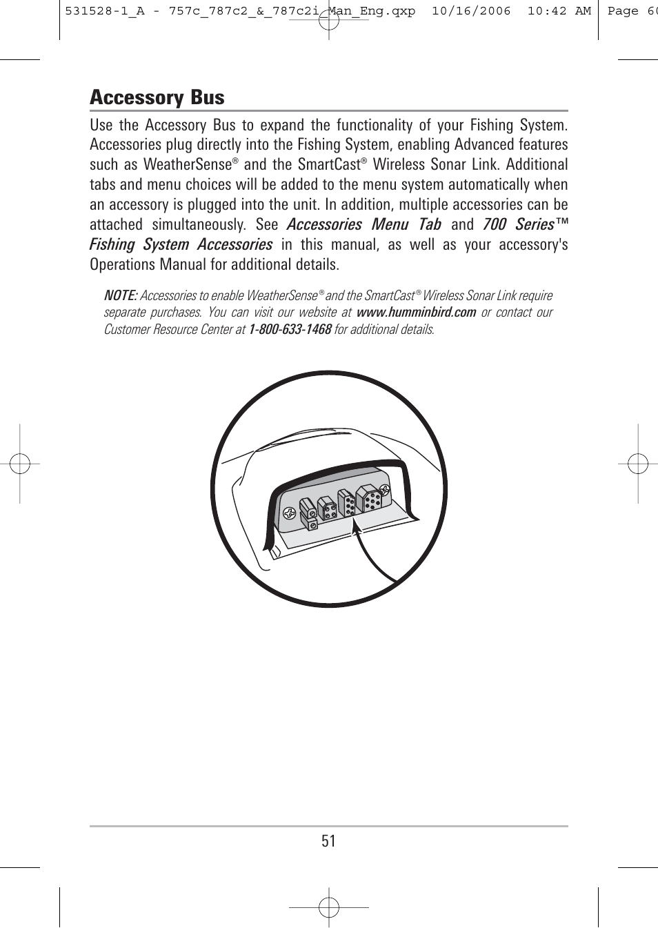 Accessory bus | Humminbird 757c User Manual | Page 60 / 168