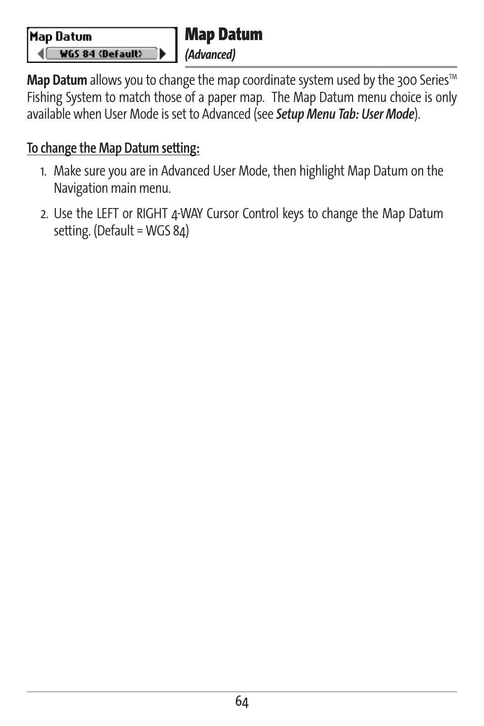 Map datum | Humminbird 363 User Manual | Page 71 / 116