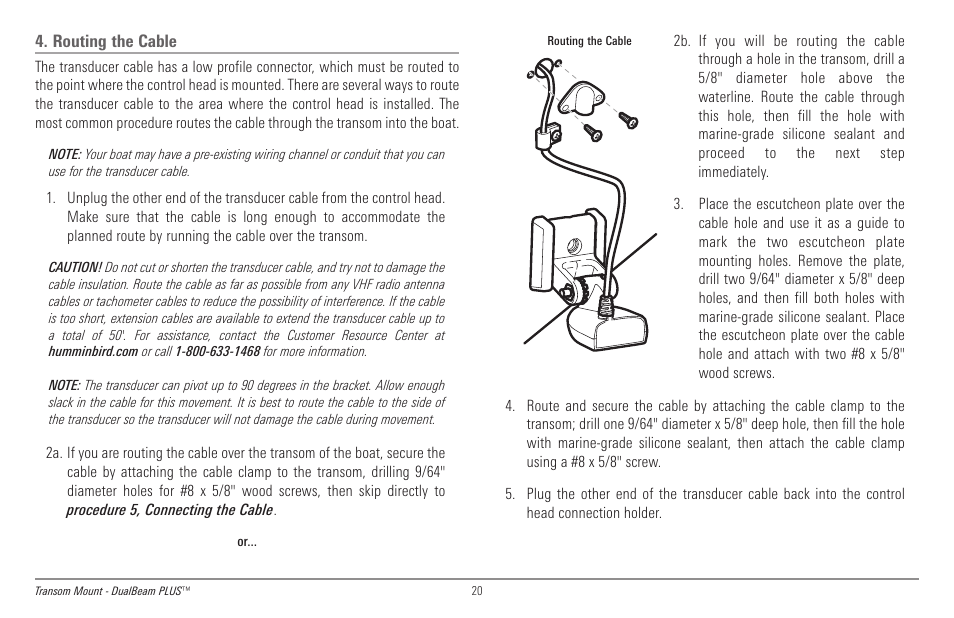 Routing the cable | Humminbird 998c SI User Manual | Page 30 / 160