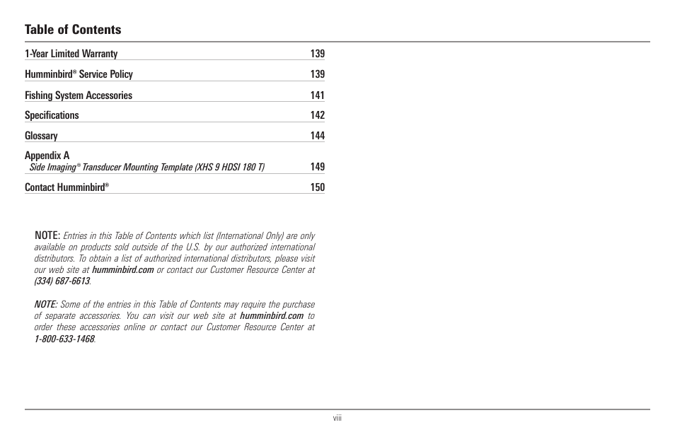 Humminbird 998c SI User Manual | Page 9 / 160