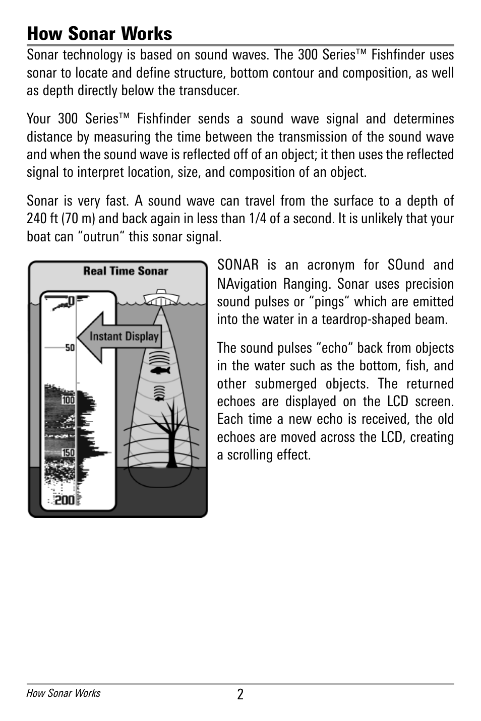 How sonar works | Humminbird 300 SERIES 365I User Manual | Page 12 / 128