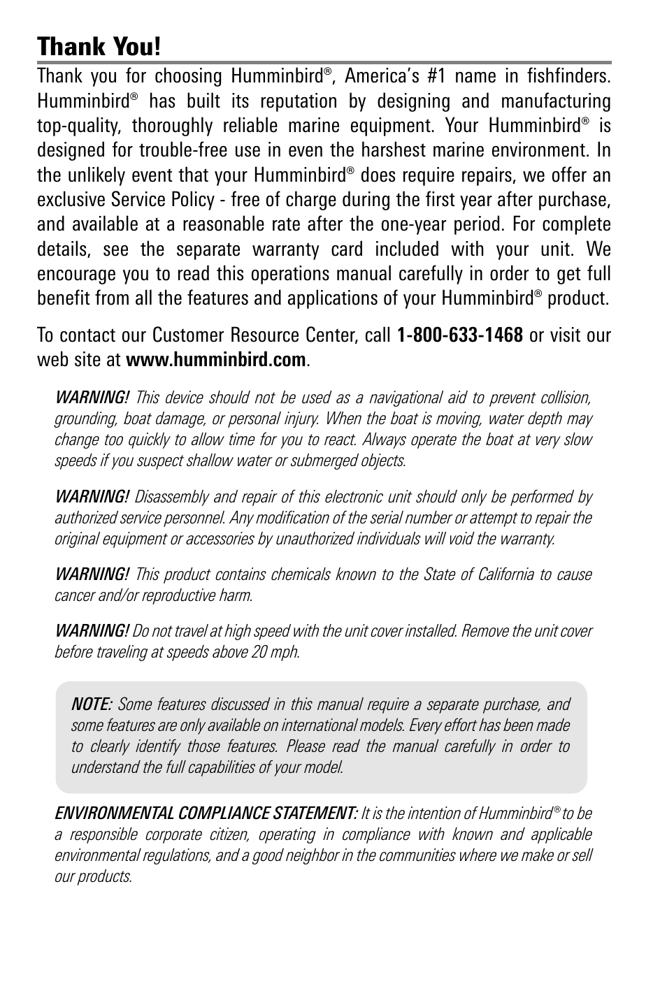 Humminbird 300 SERIES 365I User Manual | Page 2 / 128