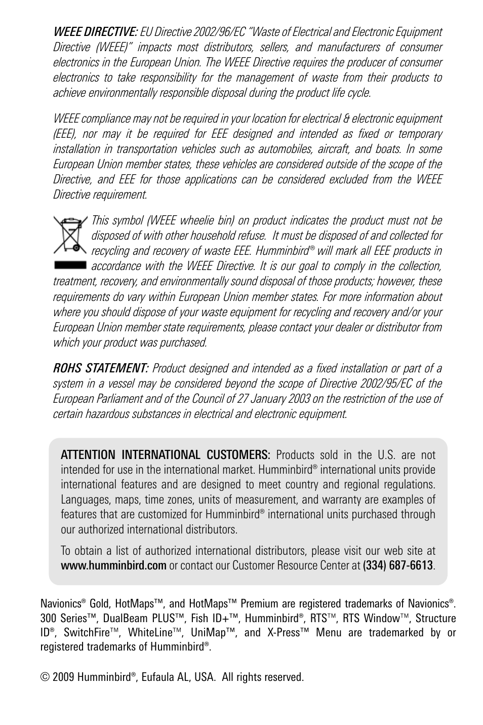 Humminbird 300 SERIES 365I User Manual | Page 3 / 128