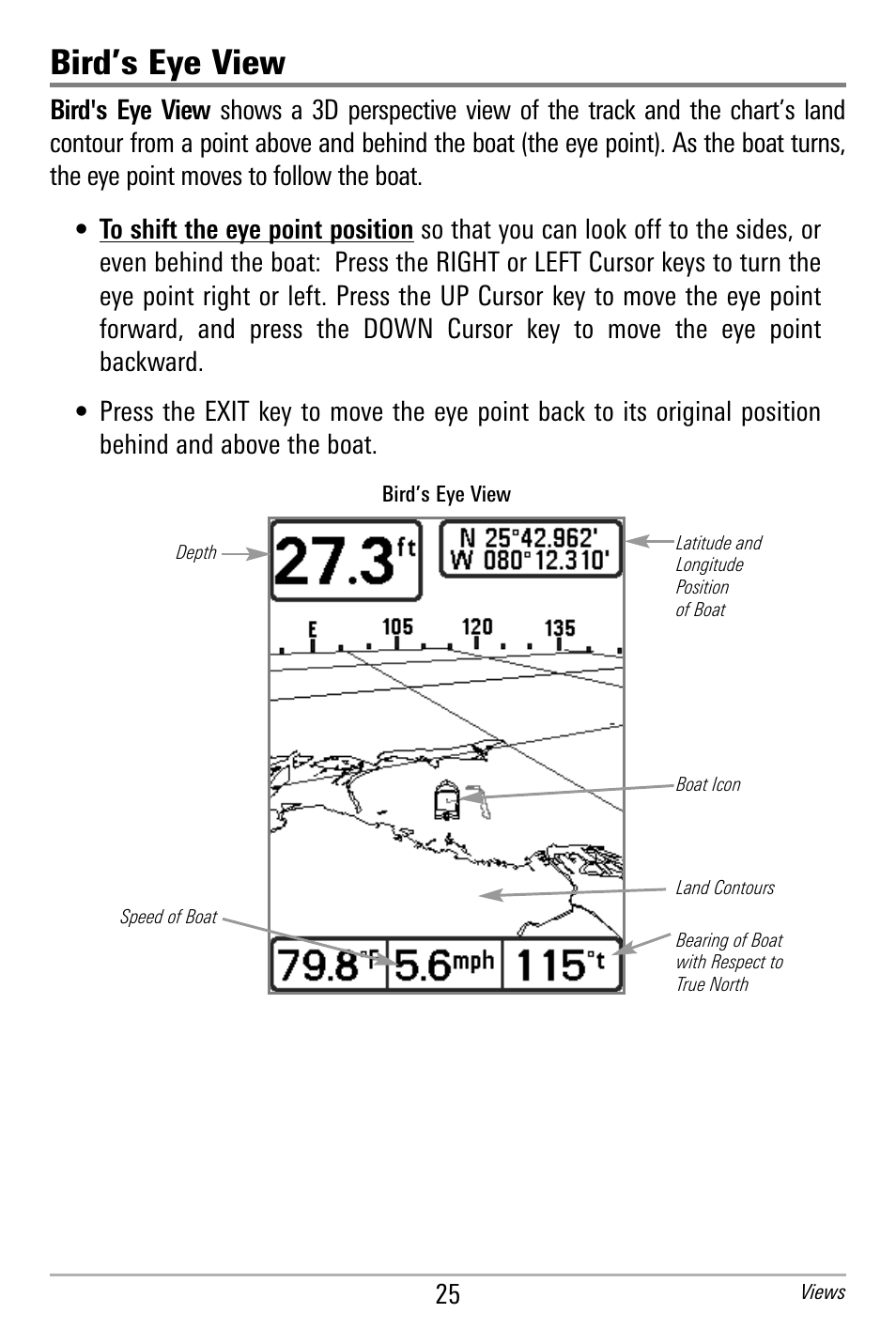 Bird’s eye view | Humminbird 300 SERIES 365I User Manual | Page 35 / 128