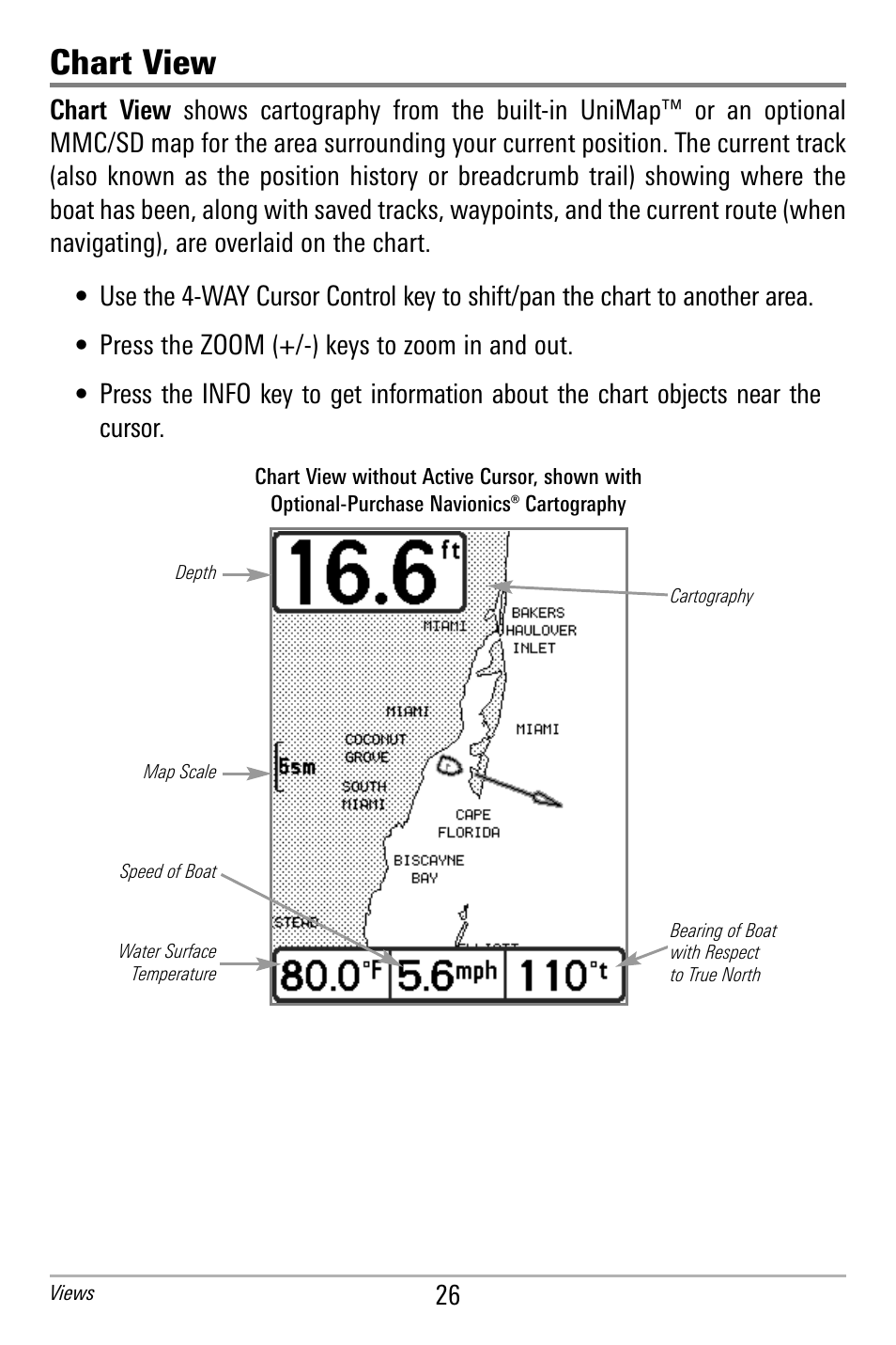 Chart view | Humminbird 300 SERIES 365I User Manual | Page 36 / 128