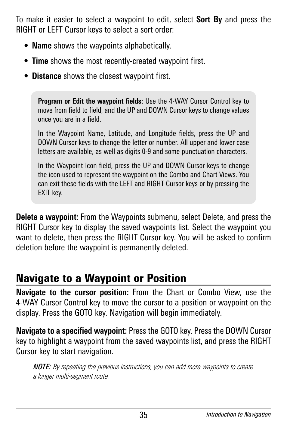 Navigate to a waypoint or position | Humminbird 300 SERIES 365I User Manual | Page 45 / 128