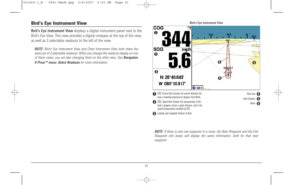 Bird's eye instrument view | Humminbird 955C User Manual | Page 27 / 96